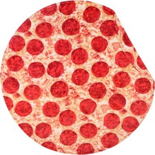 Pizzas Wrap Throw, Novelty Funny Flannel Round Blanket - Funny