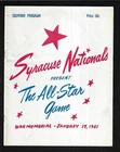 1961 NBA All Star Game Program, Wilt,Big O, Russell, Baylor, Cousy,UNSCORED-EX+