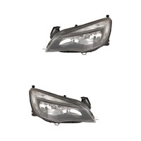 Halogen Scheinwerfer Set Links & Rechts H7/ H7 Schwarz FüR Opel Astra J Caravan