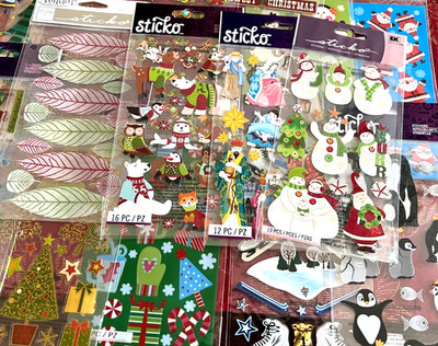 YOU CHOOSE - NEW CHRISTMAS STICKO STICKERS - SOME RARE & RETIRED - SHIPS FREE