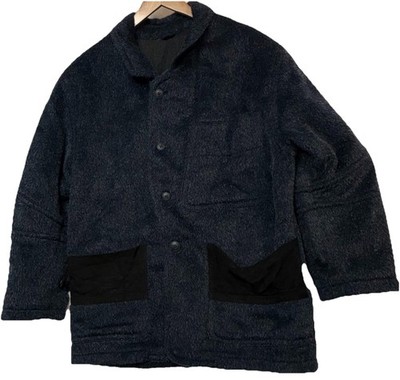 GFF GIANFRANCO FERRE Wool Blue  Coat Women Plush Jacket Size XL Vintage