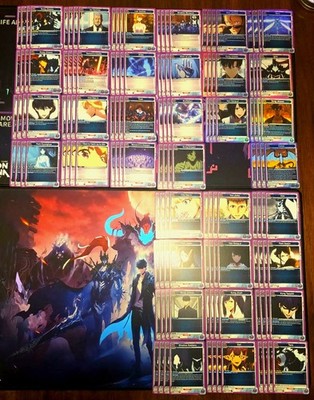UNION ARENA Solo Leveling Complete Playset (Purple & Green) 4x each Card. C-R's