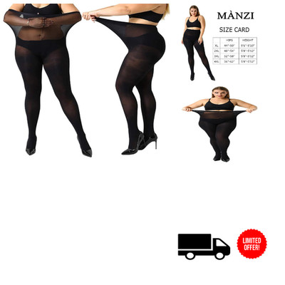 MANZI Damen Strumpfhose 2 oder 4 Paar Plusgrößen XL-4XL