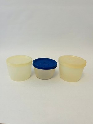 Vintage Tupperware 124+123+1505 Small Snack Container Aufbewahrung Zwiebelchen