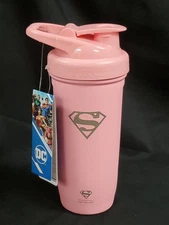 Smartshake DC COMICS Reforce Stainless Steel SUPERGIRL Pink Protein Shaker 30oz