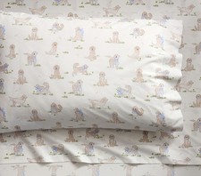 Pottery Barn Kids Puppy Organic Cotton Sheet Set brand New Free ship