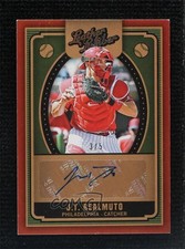 2019 Panini Leather & Lumber Auto Holo Gold 3/5 JT Realmuto #AU-JR Auto ow6
