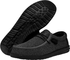 BRAND NEW Original Hey Dude Men's Wally Sox Loafer Shoes - Micro Total Black