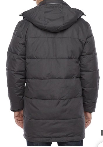 St. Johns Bay Long Length Puffer Jacket heavyweight Mens Size Medium Hooded - Picture 6 of 6