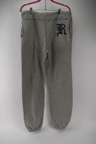 Ralph Lauren Rugby Mens Gray Varsity Letterman Fleece Sweatpants Size M
