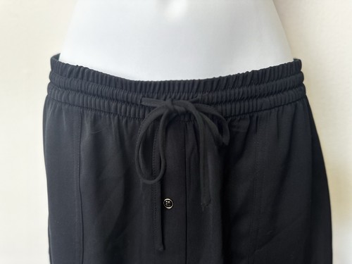 Apt 9. Women's Size M Decorative Button Front Elastic Drawstring Waist Black New - Picture 3 of 6