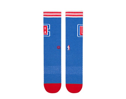 Stance Casual NBA LA Clippers Jersey Blue/Red Crew Socks M545D17CLI-BLU - Picture 2 of 3