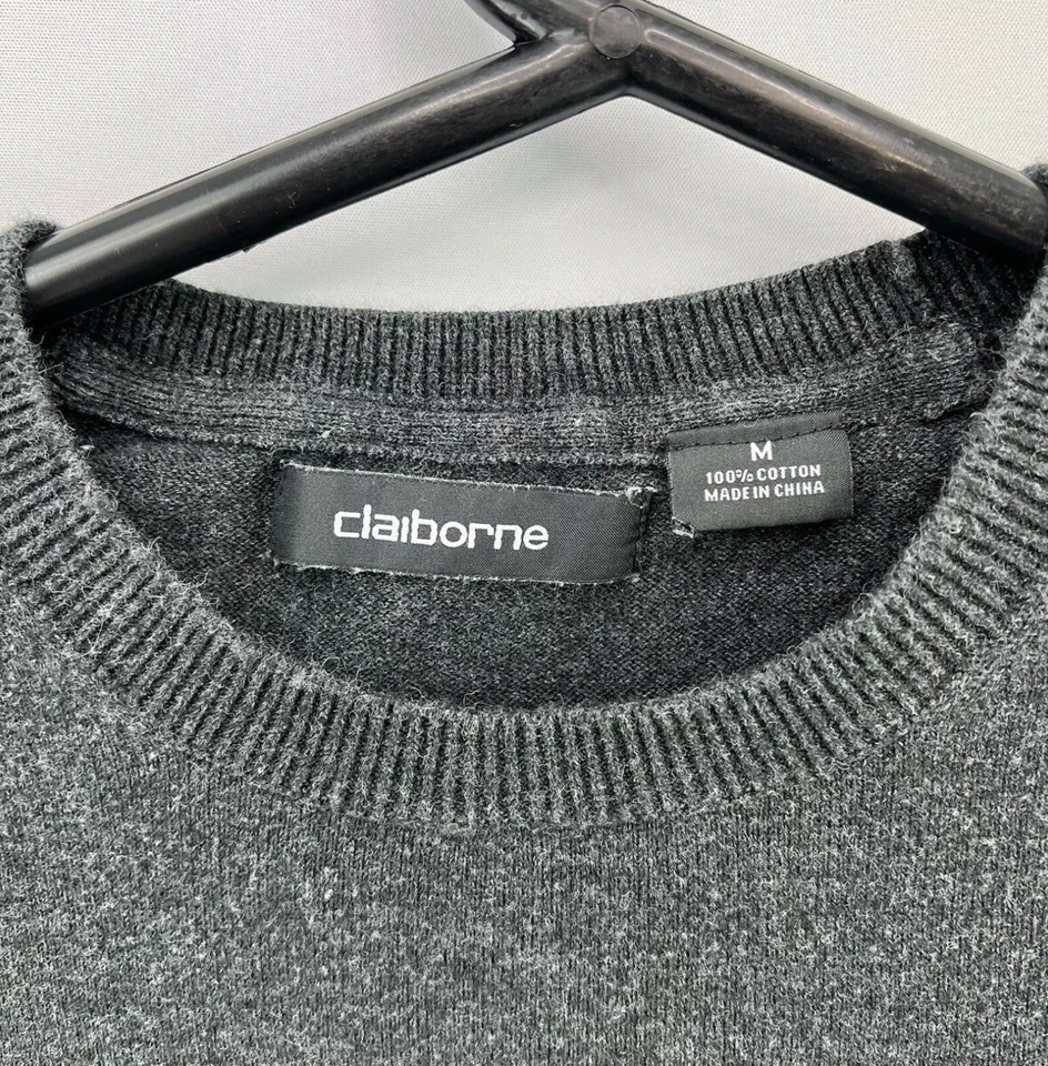 Suéter Claiborne Mujer Cuello Redondo Manga Larga Talla Mediana Negro Gary Rayas Foto 3 de 4