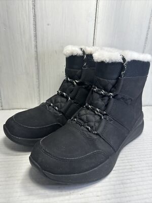 Timberland Boroughs Project Faux Fur Women's 9.5 Waterproof Boots A2CQQ Black