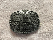 2006 National Finals Rodeo Hesston NFR Youth Small Cowboy Buckle New