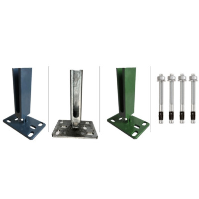 Variable Dübelplatte Verstellbar 60x40 Anthrazit Zaun Fußplatte Adapter Schwenk