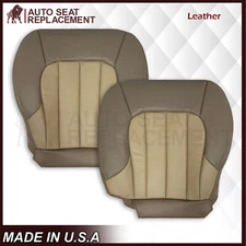For 2004 2005 GMC Envoy SLT XL Bottom Leather Replacement Seat Covers 2 Tone Tan