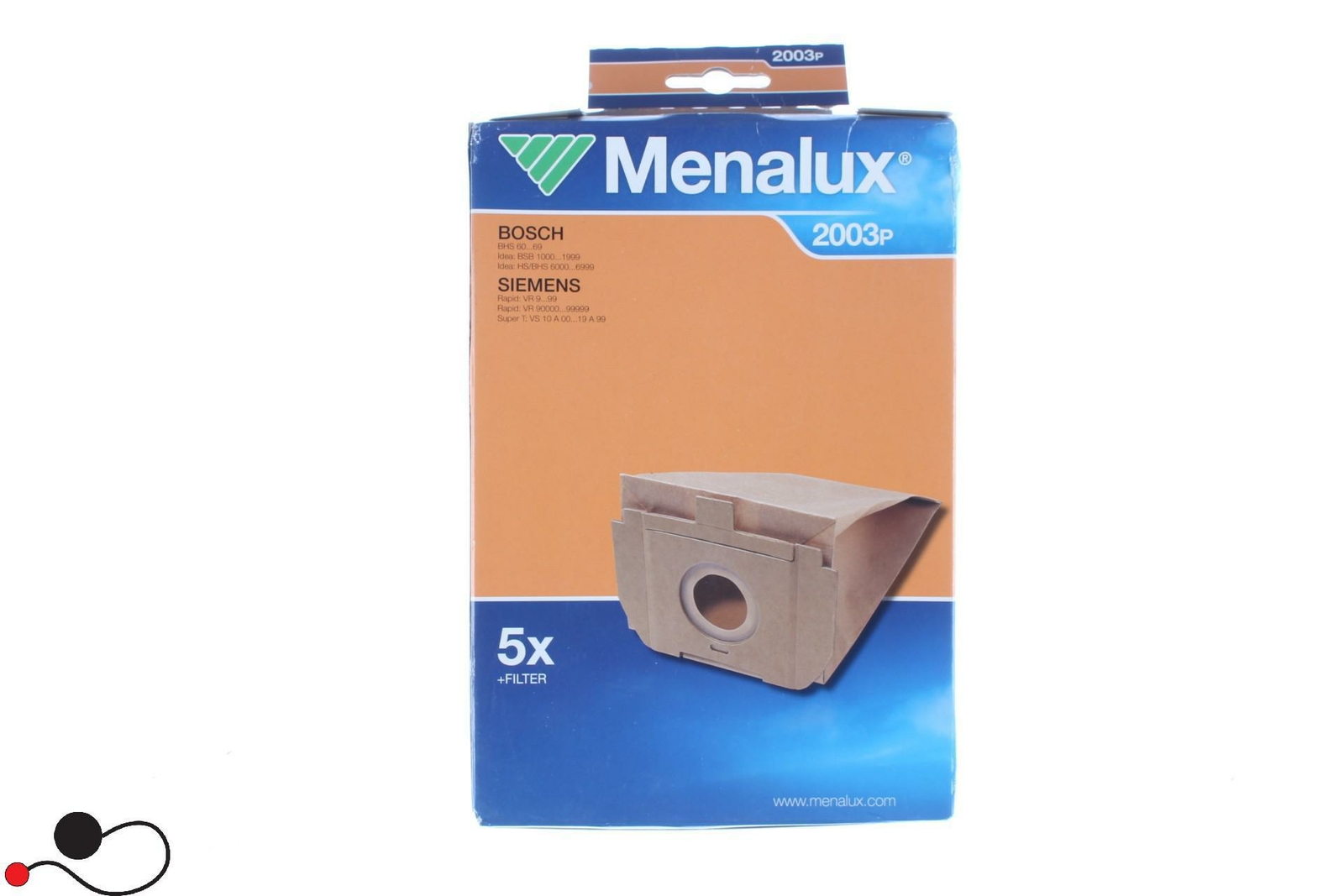 SACCHETTO ASPIRAPOLVERE MENALUX 2003P 5X BOSCH SIEMENS 9001961912 COMPATIBILE
