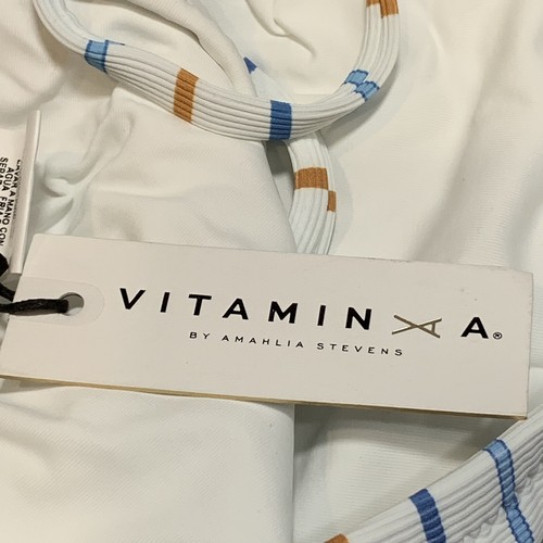Vitamin A $110 MILA Bikini Top | Color: White, Multicolored Striped | Large / 10 - Picture 8 of 10