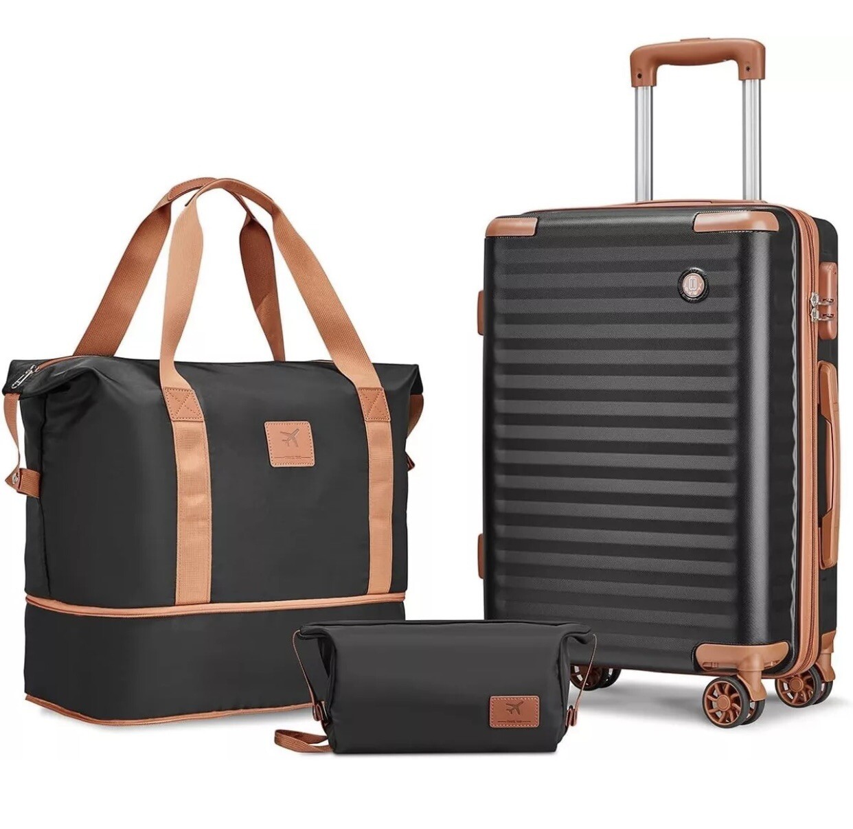 Joyway Carry on Luggage Sets, Expandable Hard Shell Carry-on 3 pc Suitcase Set-image