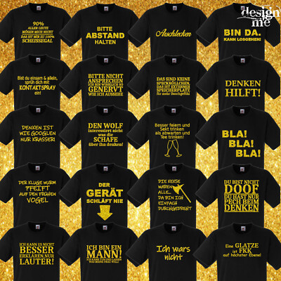 T-Shirt mit Spruch witzig Sprüche lustig fun Gold Glitzer Motiv Geschenk