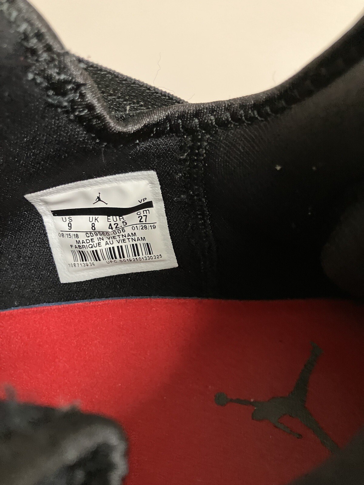 Nike Air Jordan XXXIII 33 Size 9 SE Black Cement Sneakers Men's No Box Pre-owned thumbnail 9