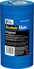 Original Multi-Surface Painters Tape, 1 Inch Wide 0.94 In. X 60 Yds , 9 Rolls,
