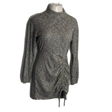 Xhilaration Cute Sweater Bodycon Dress ~ Sz M ~ Gray ~Above Knee ~ Long Sleeve