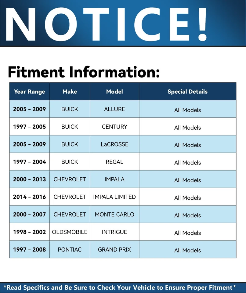 后稳定器 Sway 杆链接适用于 2000 - 2009 年别克 Allure LaCrosse 雪佛兰 Impala — 第 2/4 张图片