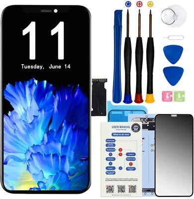 EFAITHFIX INCELL ECRAN COMPLET POUR IPHONE 11 NOIR OLED LCD VITRE TACTILE + OUTILS KIT