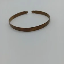 Vintage Cuff Bracelet Etched Floral Design Adjustable Bronze Dainty Cottagecore