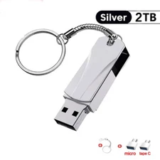 USB Disk Flash Drive USB 3.0 High Speed 1TB 2TB with Type-C Adapter Tested