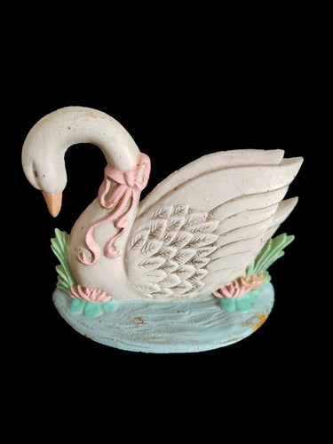 Vintage Painted Cast Iron Figural Duck Doorstop - Picture 2 of 12