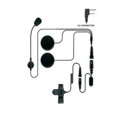 Motorcycle Headset for Kenwood 2 Way Radio/Walkie Talkie with K1 Connector