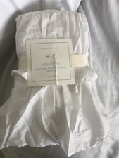 Pottery Barn Kids White Ruffle Crib Toddler Bed Skirt Three Layers NWT