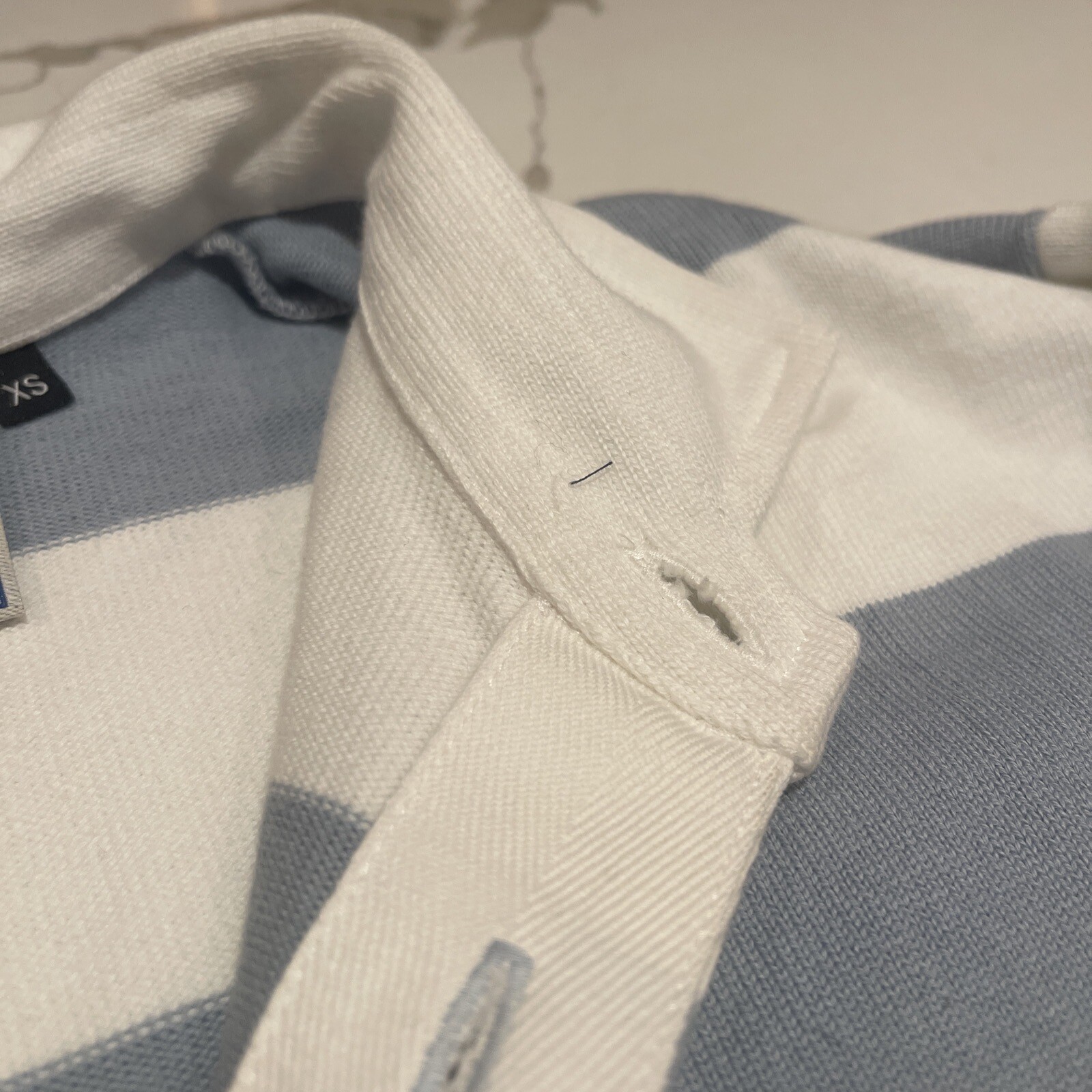 FILA Camicia da rugby ROWING BLAZERS blu bianca a righe taglia XS $195