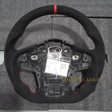 Using Alcantara Wred Stripe Steering Wheel Fit Toyota Supra A90 Mk5 2020-2024