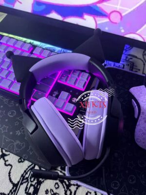 New Razer x Sanrio Kuromi Kraken V3 X Wired Headset Headphone