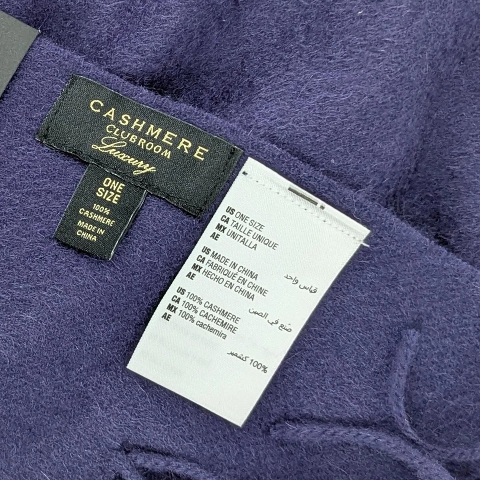 Bufanda lisa 100 % cachemir Club Room para hombre azul marino lisa $120 Foto 3 de 4