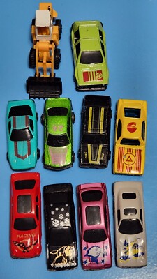 10 Lot Hunson Trading Loose Diecast Race Car Chevy Snow Wolf Bird Vette Loader