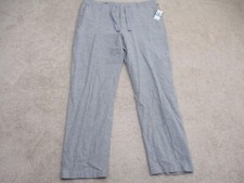 Perry Ellis Men's 36x32 Linen Blend Pants Drawstring Chiseled Stone Gray