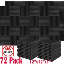 72 PACK 12"X12"X1" Acoustic Foam Panels Sound Proof for Home Office Studio Walls