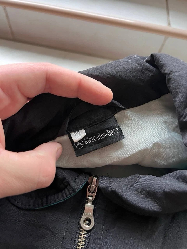 Chaqueta Negra MERCEDES-BENZ BRABUS De Colección Años 90 Rara Estilo Carreras Talla L Automática Foto 4 de 4