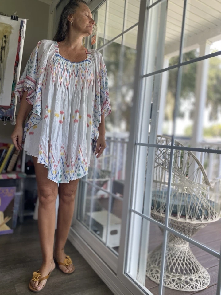 Mini Vestido Indah Celeste Ala de Ángel Talla Grande Pequeño Foto 2 de 4