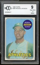 1969 Topps #260 Reggie Jackson Rookie Card BGS BCCG 9 Near Mint+