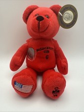 Quarter Bears Massachusetts Red 2000 New With Tags Timeless Toys 9" Retired