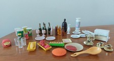 Vintage 80s 90s Barbie Kitchen Accessories Lot Dishes Food Drinks