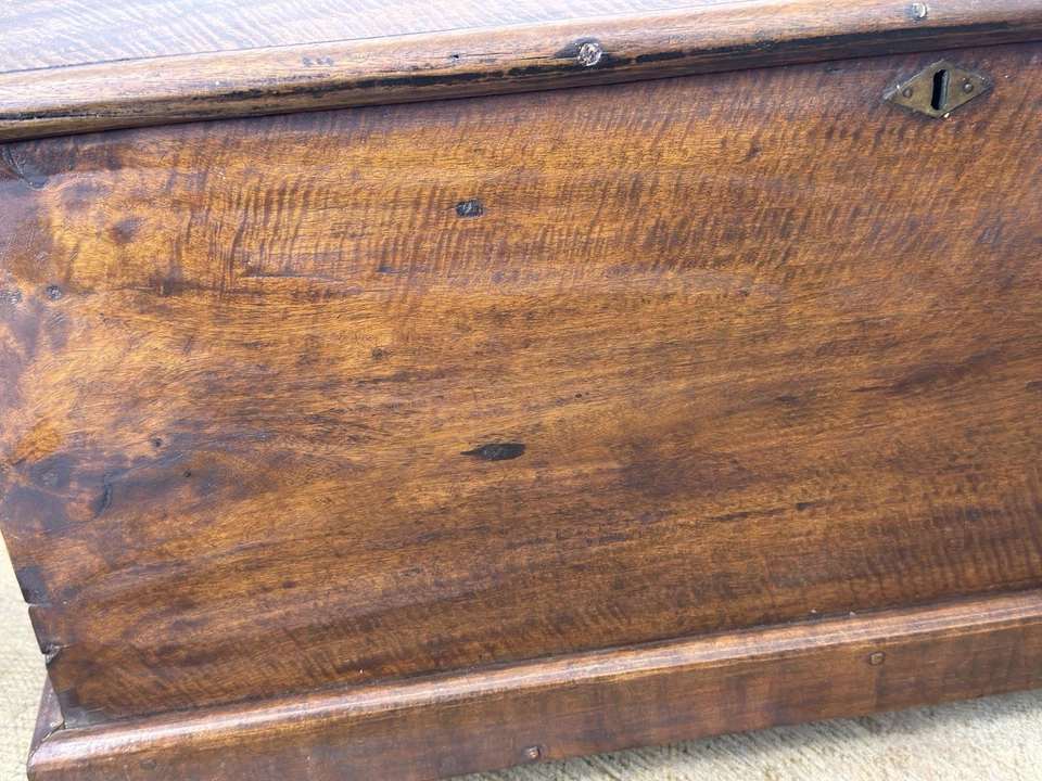 Zapato antiguo pie figura nogal manta cofre siglo XVIII primitivo 1730 Foto 4 de 4