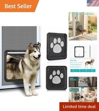 Dog Screen Door 12"x14" Fits Large Dogs Up 80 lbs  Small Breeds  For slidin...