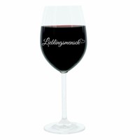 Geschenk Weinglas Lieblingsmensch Freunde Wein Leonardo Glas Gravur 400 Ml
